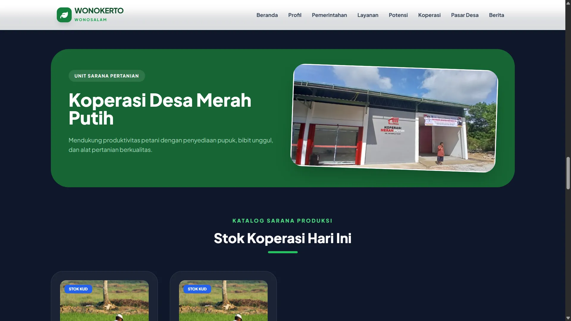 Website Desa Wonokerto